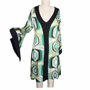 Morgan de Toi Black and White Patterned Dress